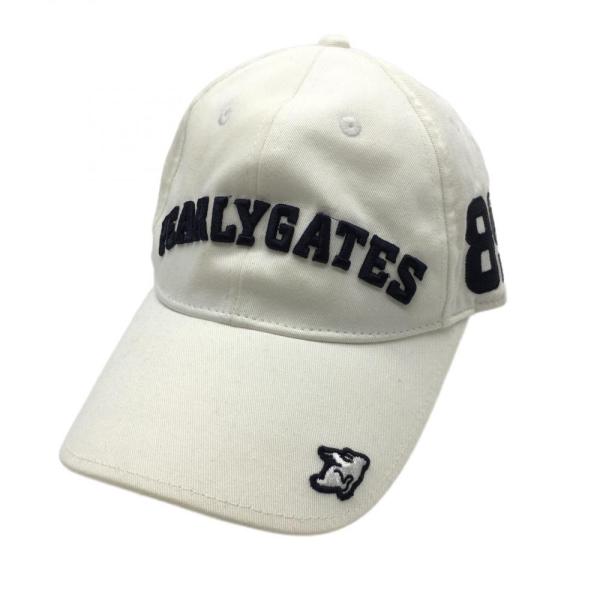 PEARLY GATES パーリーゲイツ キャップ 白×ネイビー 立体ロゴ