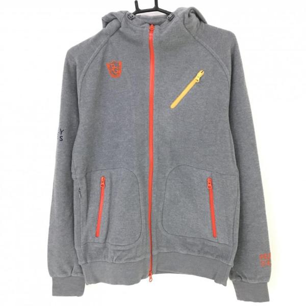 PEARLY GATES パーリーゲイツ ニットパーカー グレー 起毛素材 ウール