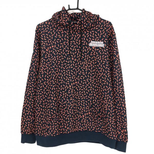 【美品】BEAMS ゴルフ トレーナー BEAMS（ビームス） ビームスゴルフ フード付きトレーナー ネイビー