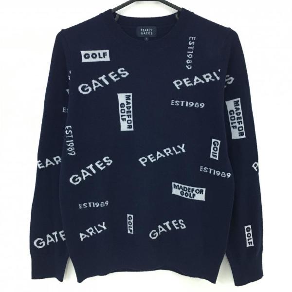 新品タグ付き PEARLY GATES ネイビー セーター サイズL PEARLY
