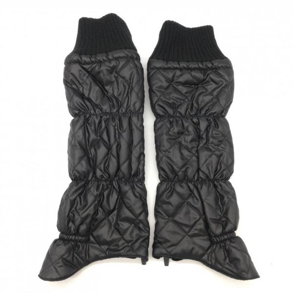 23区GOLF 23区スポーツ レッグウォーマー 黒 キルティング 裏起毛