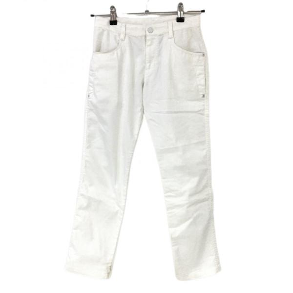 【美品】ジャックバニー バックロゴボトムス ゴルフウェア 白 6 ストレッチ ジャックバニー パンツ 白 シンプル ストレッチ ジュニア・キッズ 140