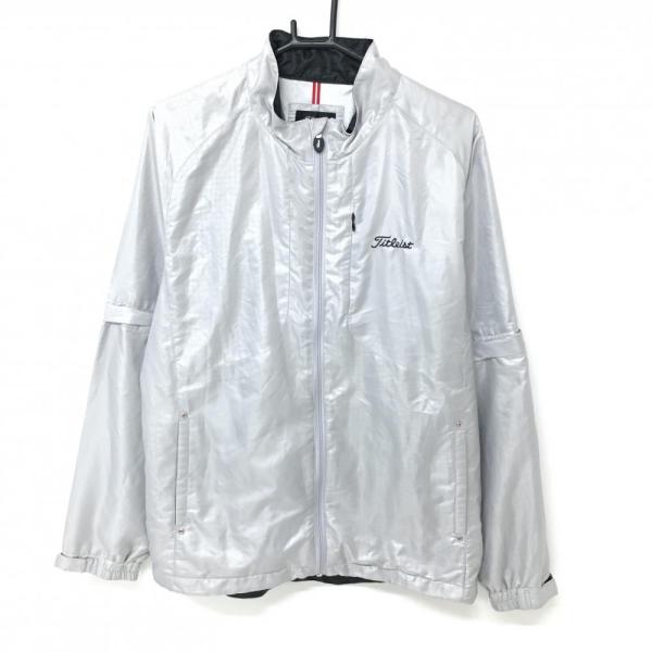 タイトリスト 2WAYジャケットブルゾン ライトグレー 総柄地模様