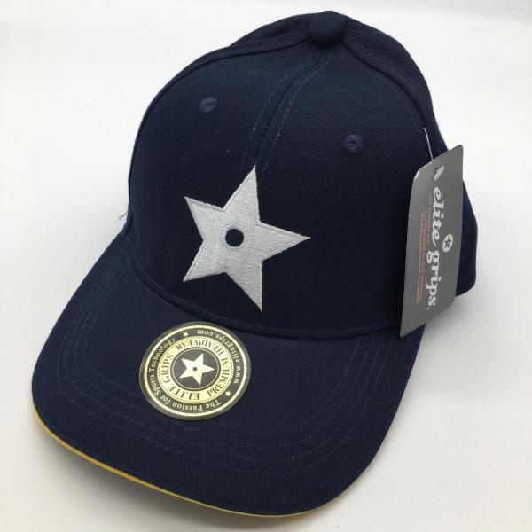 新品】エリートグリップ キャップ ネイビー×白 星刺しゅう 綿100