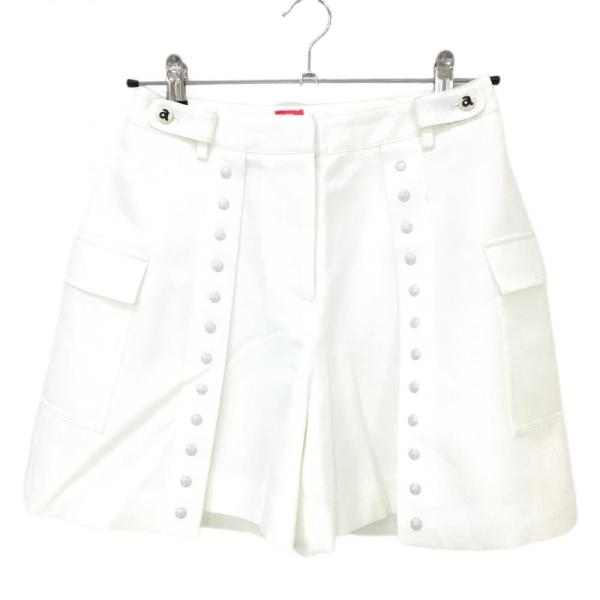 美品】アルチビオ キュロットスカート 白 フロントスタッズ レディース