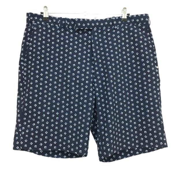 RLXラルフローレン ハーフパンツ ネイビー×白 総柄 ストレッチ シャツ