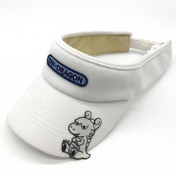 超美品】ダンスウィズドラゴン サンバイザー 白 チビドラワッペン