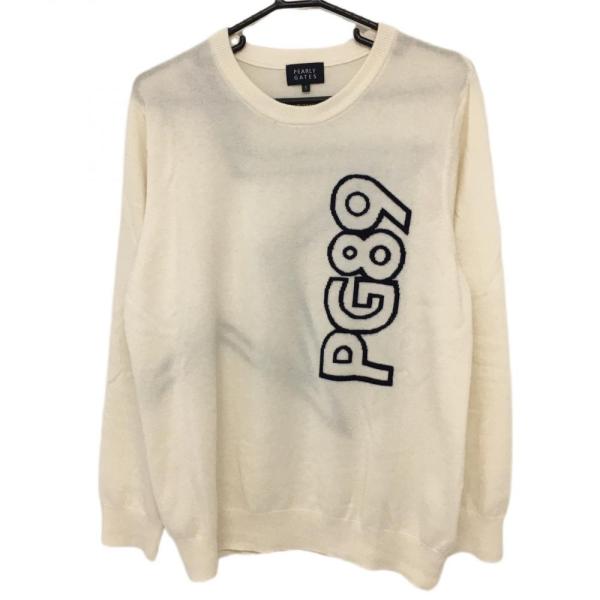 新品 パーリーゲイツ ニット カシミヤ 星柄 ホワイト Ｌサイズ（5） reonard_1-240001115846