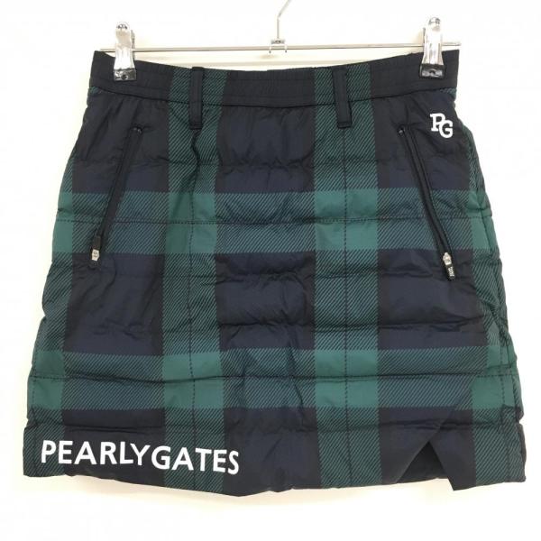 パーリーゲイツ レディーススカート Oサイズ ネイビー グレー PEARLY GATES（パーリーゲイツ） 中綿スカート ネイビー×グリーン