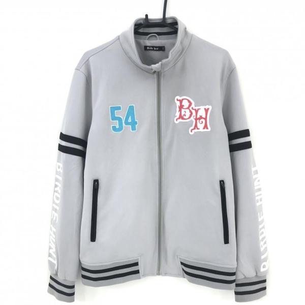 極美品 バーディーハント ナイロンジャケット 2way LLサイズ 裏地メッシュ バーディーハント ジャケットブルゾン ライトグレー×黒 裏