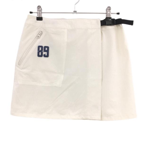 超美品】パーリーゲイツ ナイロンスカート アイボリー×ネイビー