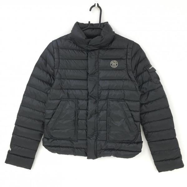 PEARLY GATES（パーリーゲイツ） 2WAYダウンジャケット 黒 無地 袖着脱