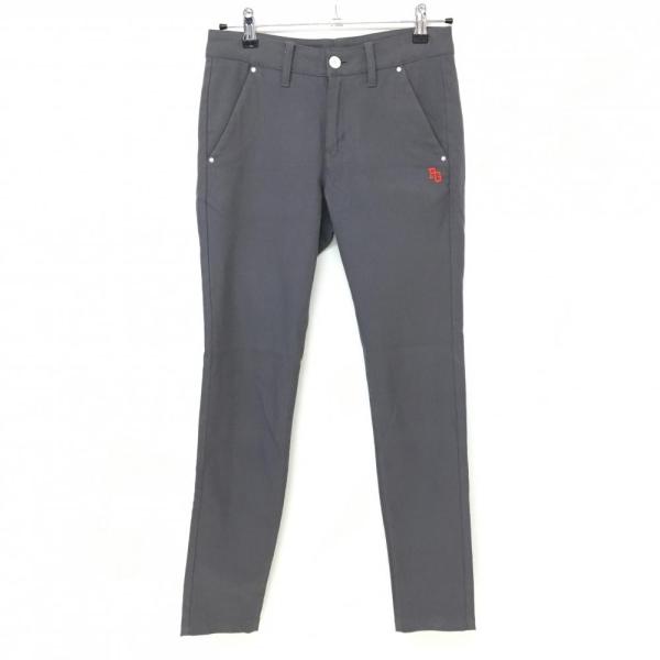 パーリーゲイツ　 グレーパンツサイズ2 PEARLY GATES パーリーゲイツ パンツ グレー×白 コットン・麻混