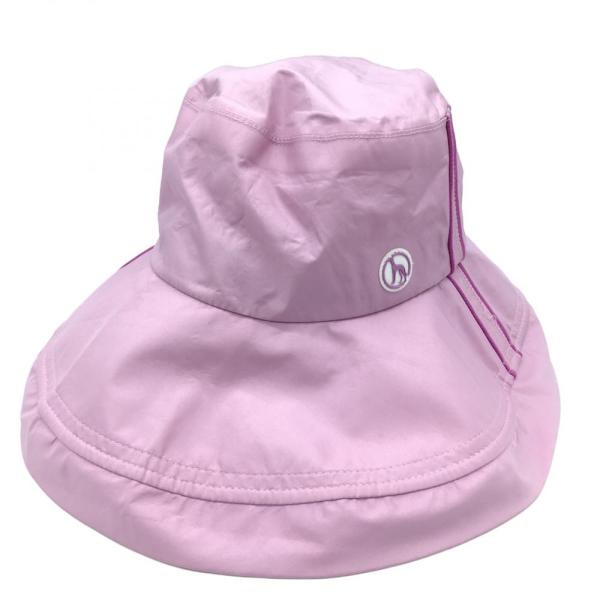 【美品】アダバット レインハット ピンク GORE-TEX 防水 透湿 防風 レディース  ゴルフウェア adabat