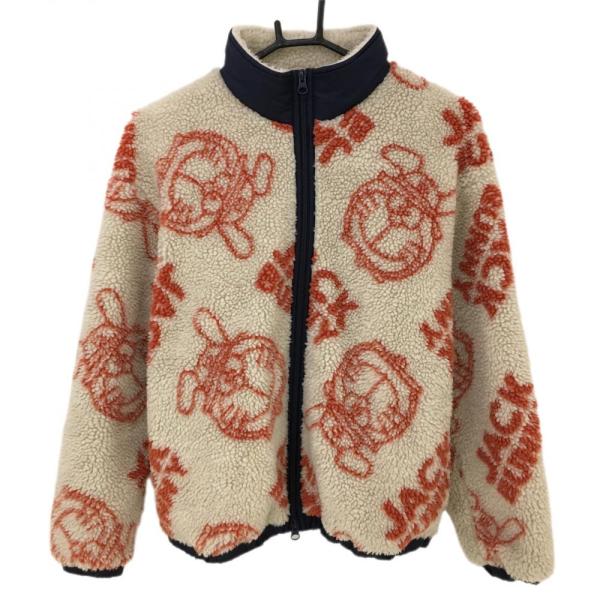 超美品】ジャックバニー ボアジャケット アイボリー×オレンジ