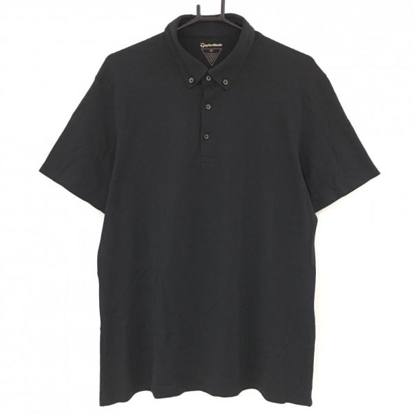 TaylorMade テーラーメイド 半袖ポロシャツ 黒 シンプル ボタン