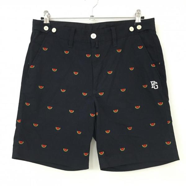 新品 パーリーゲイツ ハーフパンツ チェック柄 赤黒 Mサイズ（4） 超美品】パーリーゲイツ ハーフパンツ ネイビー×レッド スイカ刺しゅう