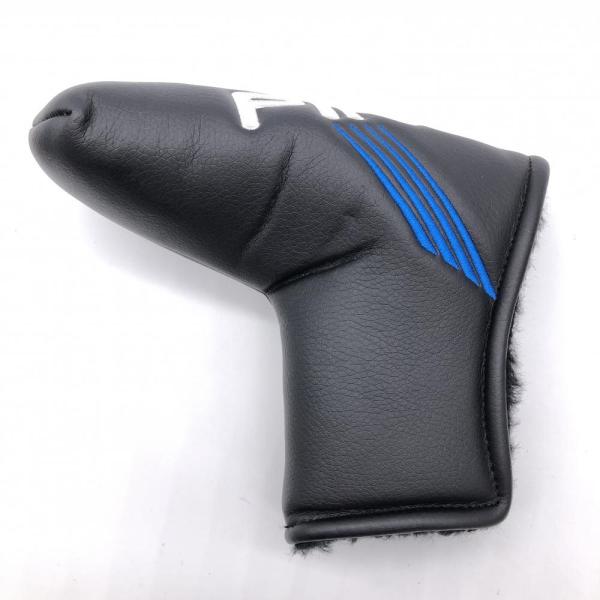 超美品】ピン パターカバー 黒×ブルー ピン型 ヘッドカバーゴルフ PING