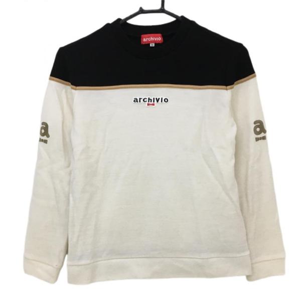 美品】アルチビオ セーター 白×黒 袖ロゴゴールド カタログ掲載品