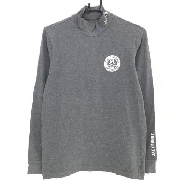 超美品】ジャックバニー 長袖ハイネックシャツ グレー 微起毛素材