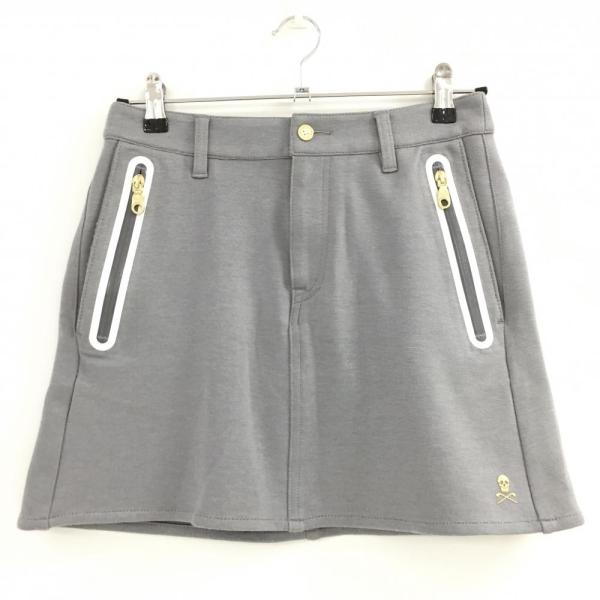 MARK&LONA（マークアンドロナ） スカート グレー×ゴールド ストレッチ