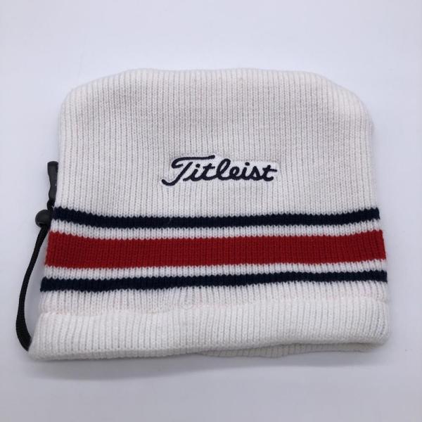 超美品】タイトリスト ニットアイアンカバー 白×レッド 一部