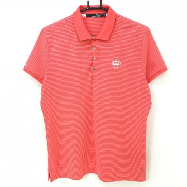 美品 RLX ポロシャツ ピンク ボーダー ラルフローレン POLO RALPH LAUREN（ポロ・ラルフローレン） RLX ラルフローレン 半袖