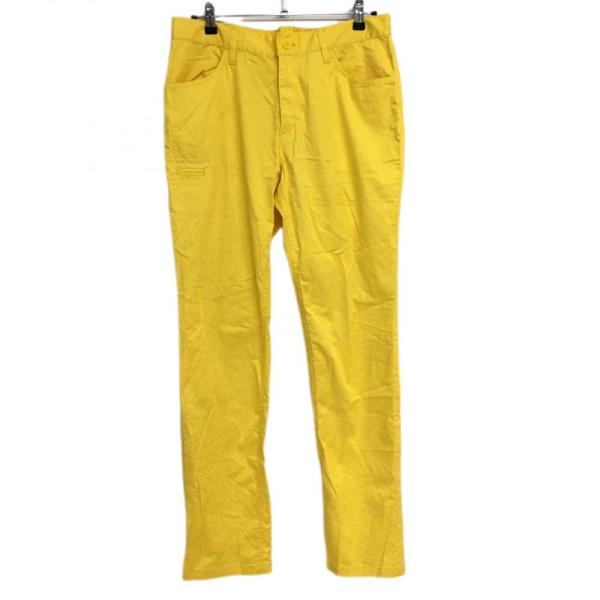 超美品】ビームスゴルフ パンツ イエロー シンプル バックポケットロゴ