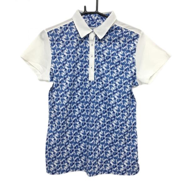St ANDREWS セントアンドリュース 半袖ポロシャツ 白×ブルー