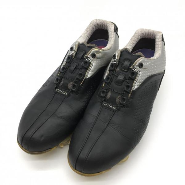 FootJoy ゴルフシューズ　美品 FootJoy フットジョイ ゴルフシューズ 黒×シルバー ボア DNA
