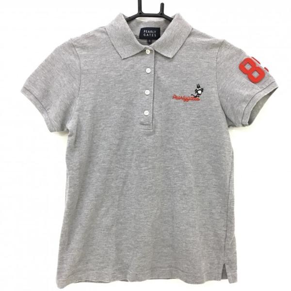 PEARLY GATES（パーリーゲイツ） 半袖ポロシャツ グレー ニャロメ