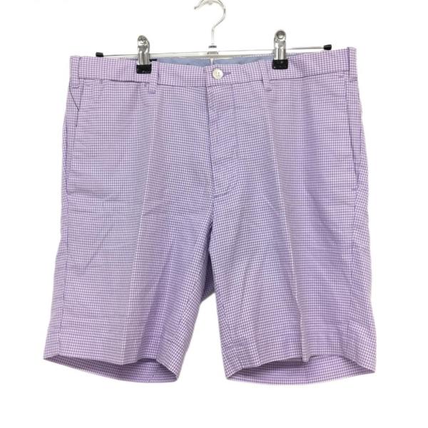 ポロ ラルフローレン パープル ハーフパンツ 32【送料無料】 新品】ポロbyラルフローレン ハーフパンツ パープル×白 ギンガム