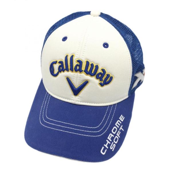 キャロウェイ メッシュキャップ ブルー×白 ロゴ刺しゅう ODYSSEY FR