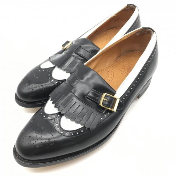 未使用Johnston&Murphy Seaview トリコロールゴルフシューズ 超美品】ジョンストン＆マーフィー ゴルフシューズ 黒×白 アリスト