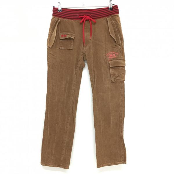 Russeluno（ラッセルノ） コーデュロイパンツ ブラウン×レッド