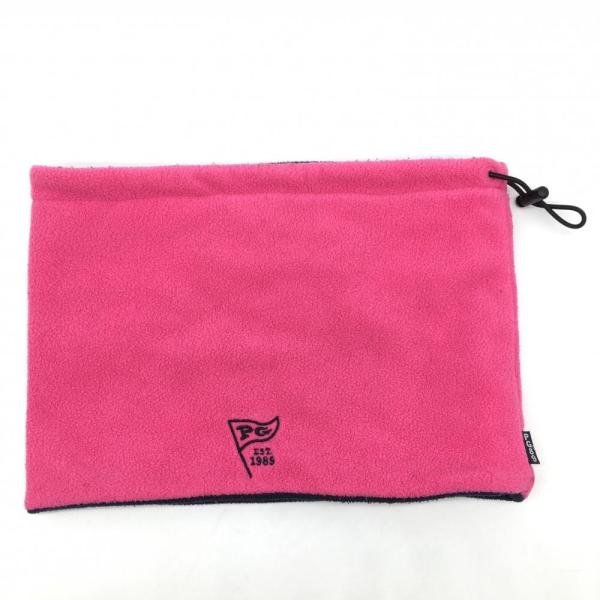 PEARLY GATES パーリーゲイツ ネックウォーマー ピンク×ネイビー