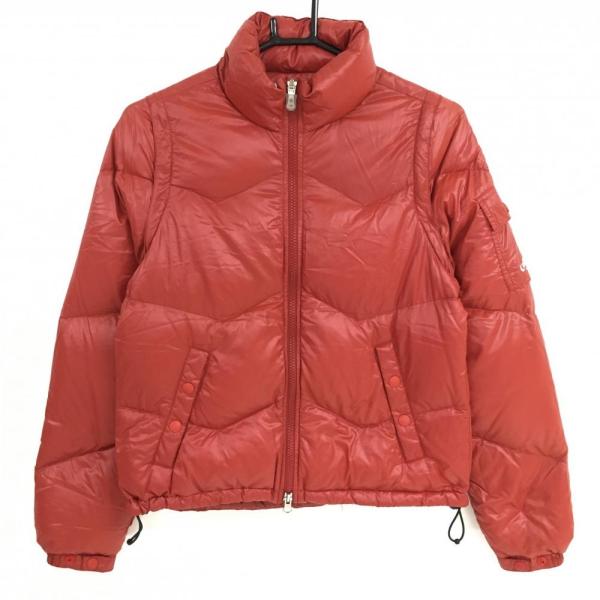 【美品】Callaway ダウン　ジャケット　ベスト　ドローコード　2way Callaway（キャロウェイ） 2WAYダウンジャケット レッド 袖着脱可