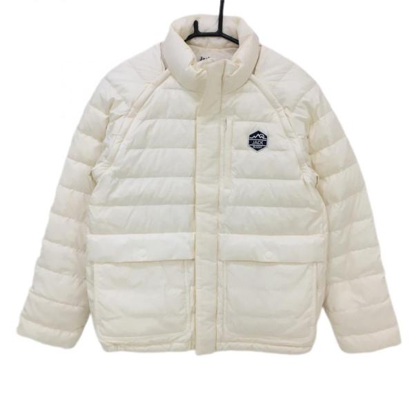 ジャックバーニー　ゴルフ　ダウンジャケット 超美品】ジャックバニー 2WAYダウンジャケット 白 袖着脱可