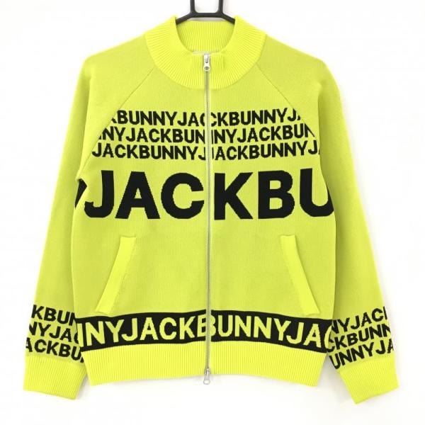 Jack Bunny!! ジャックバニー ニットジャケット ライム×黒 Jack Bunny!! ジャックバニー ニットジャケット ライム×黒