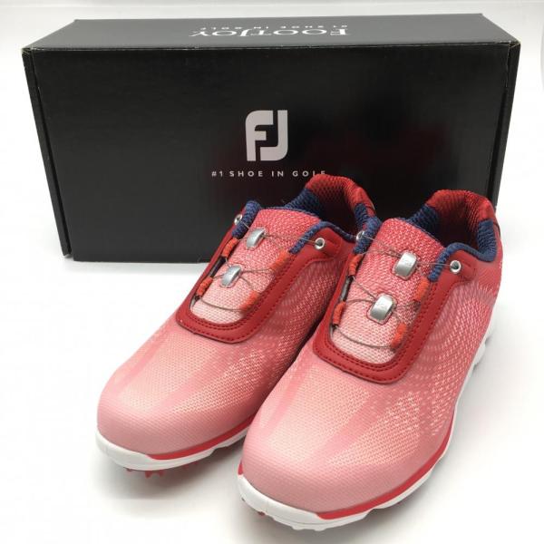 未使用品】フットジョイ ゴルフシューズ レッド×ネイビー 98051J