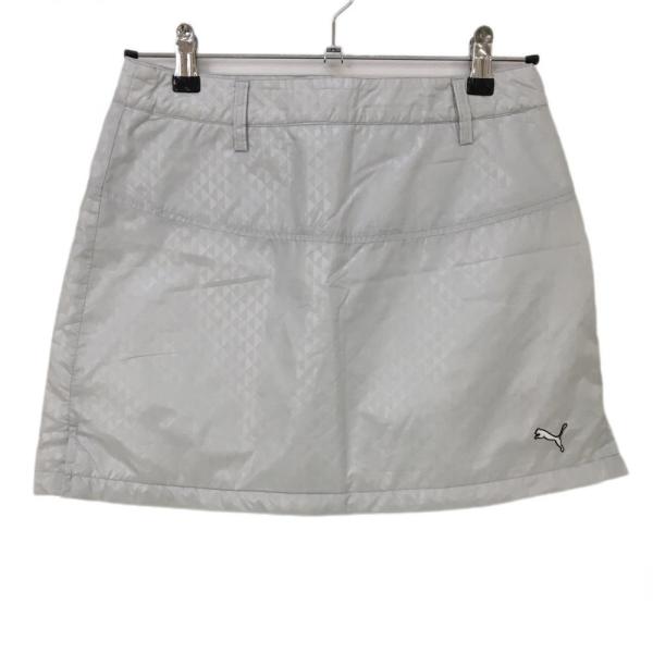 PUMA - 美品 プーマゴルフ ゴルフウェア 中綿スカート 総柄 モノトーン レディース M PUMA プーマ 中綿スカート ライトグレー 地模様 レディース M