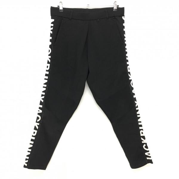 超美品】ジャックバニー ニットパンツ 黒×白 サイドロゴ メンズ 4(M