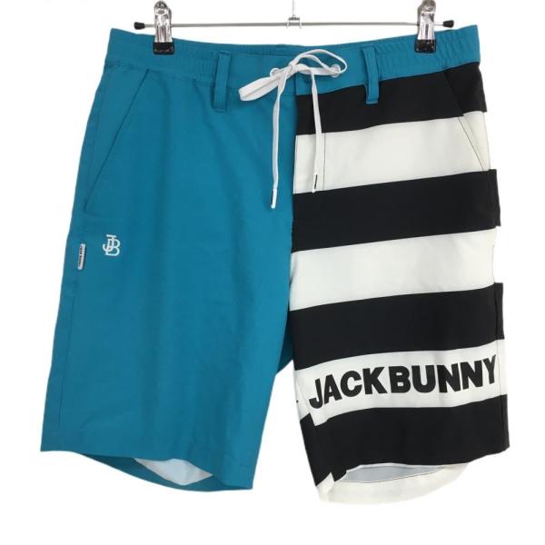 美品】ジャックバニー ハーフパンツ ターコイズブルー×黒 メンズ