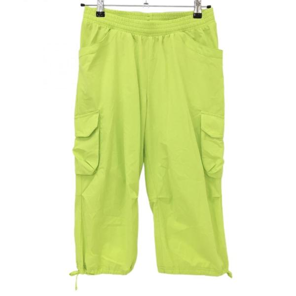 adidas アディダス 七分丈カーゴパンツ ライトグリーン 裾調節紐