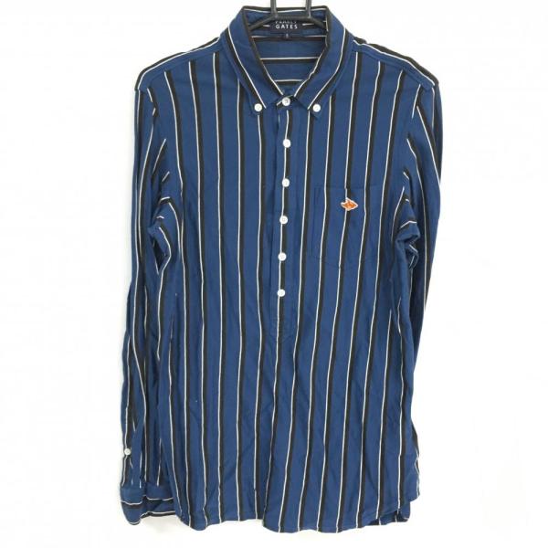 PEARLY GATES（パーリーゲイツ） 長袖ポロシャツ ネイビー×黒