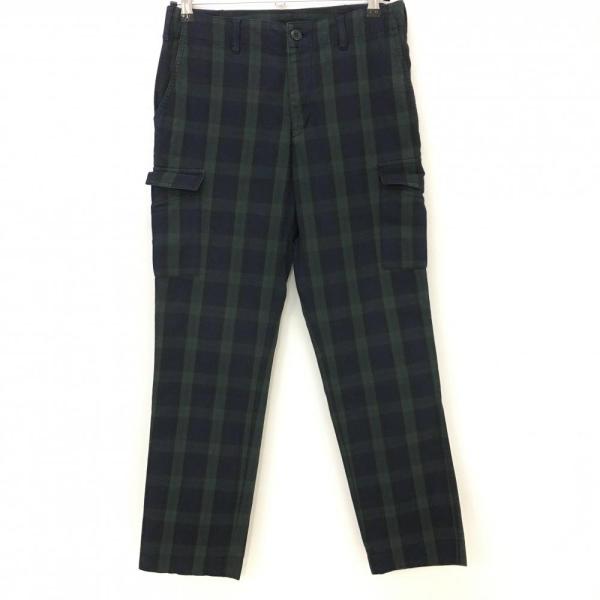 BEAMS ビームスゴルフ カーゴパンツ ネイビー×グリーン チェック BEAMS ビームスゴルフ カーゴパンツ ネイビー×グリーン チェック