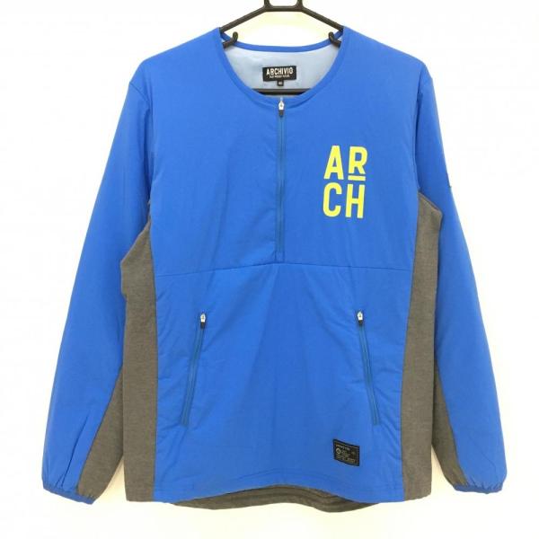 新品】アルチビオ 中綿プルオーバー ライトブルー×グレー 異素材切替