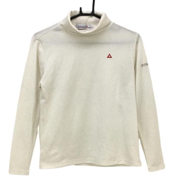 ルコック 長袖ハイネックシャツ 白 ロゴ刺しゅう タートルネック  レディース M ゴルフウェア le coq sportif