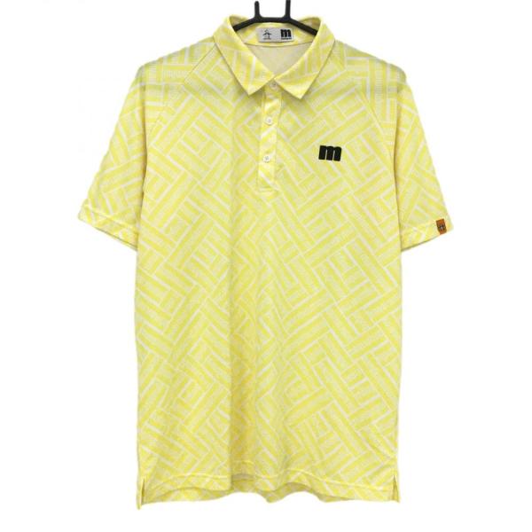 Munsingwear マンシングウェア 半袖ポロシャツ イエロー×白 Munsingwear マンシングウェア 半袖ポロシャツ イエロー×白