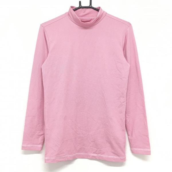 NIKE（ナイキ） ナイキゴルフ 長袖ハイネックシャツ ピンク×白